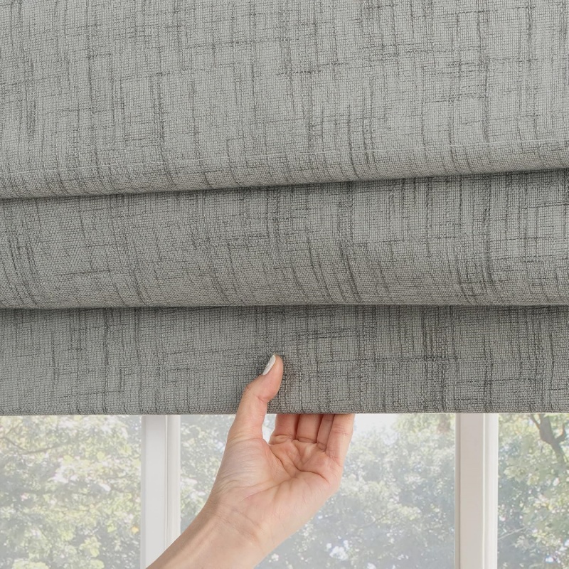 ベストセラーのモダンデザイン、完全遮光100%ポリエステル製 - Linen Roller Blind のレビューと価格