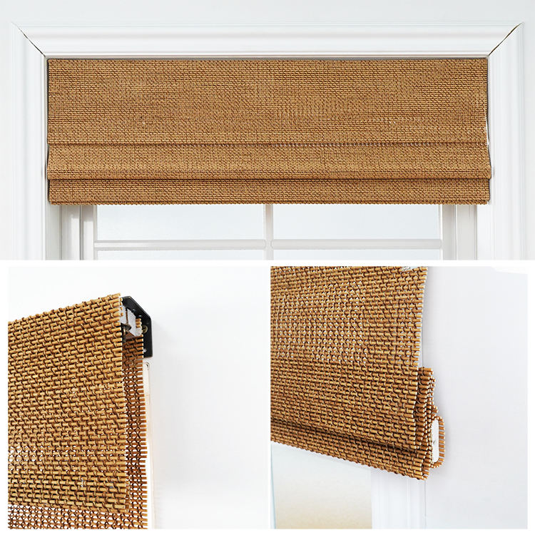 高品質で人気のある電動式天然木竹製ブラインド、室内の窓やホー - Linen Roller Blind のレビューと価格