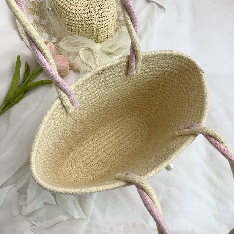 女性の大容量ショルダーバッグ夏わら織バスケットハンドバッグフ - Interior Design Bali のレビューと価格