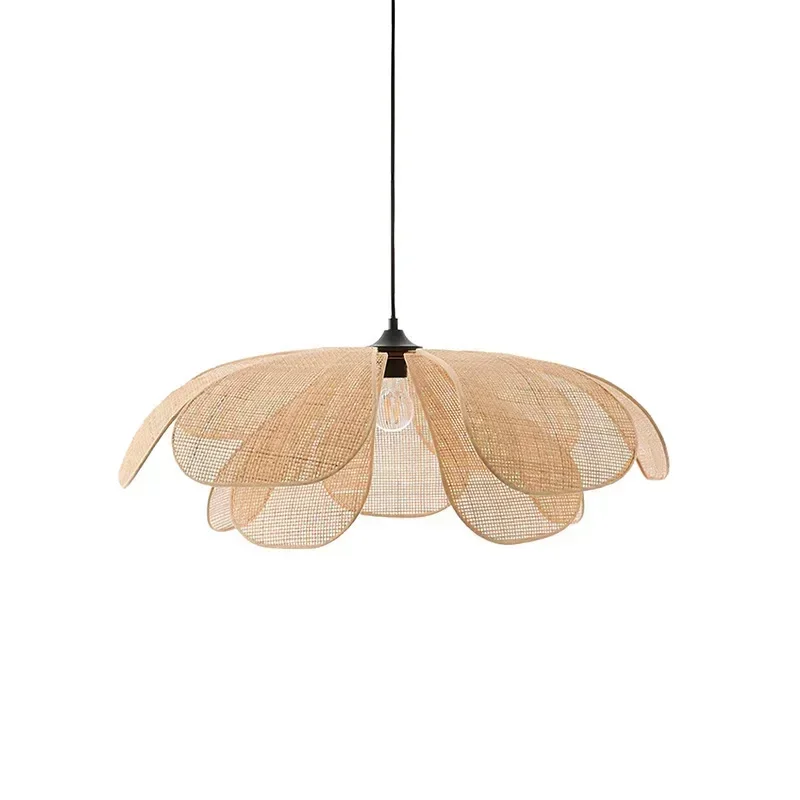 日本製籐花びらペンダントライトリビング禅室茶室ホームステイイ - Interior Design Zen Style のレビューと価格