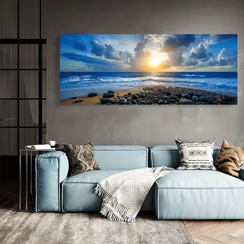 1PC-キャンバスポスター非フレーム化された海の夕日ビーチパ - Interior Design Photo のレビューと価格