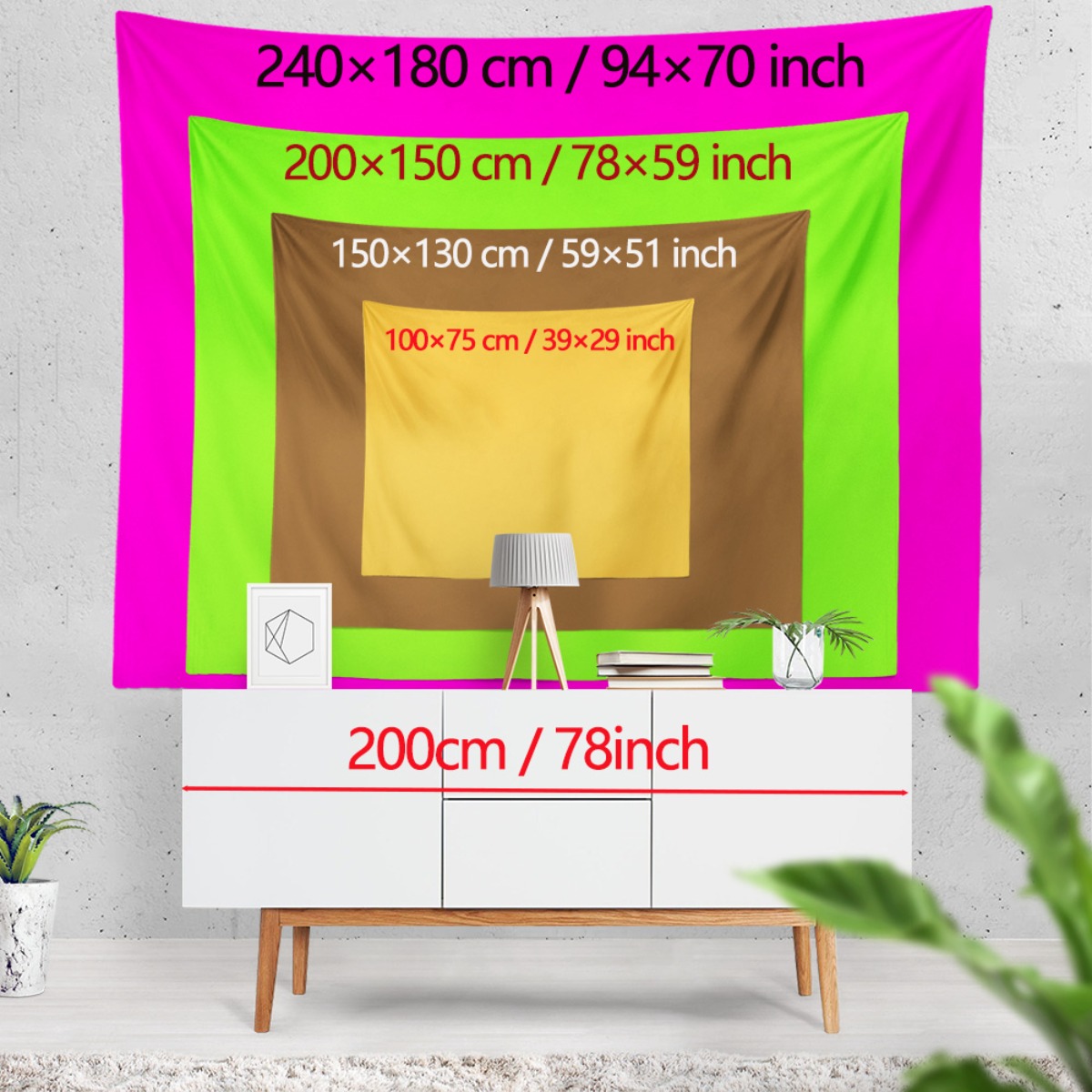額縁なしの日本の波の夕日タペストリー 北斎風アート ウォール - Interior Design Zen Style のレビューと価格
